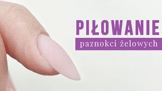 Przedłużanie Paznokci Żelem Na Formie  Migdałek  Piłowanie Krok po Kroku [upl. by Nayllij]