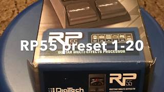 Demo of Digitech RP55 Preset 120 Factory Default [upl. by Atilrac]