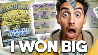 Finally Won BIG 5000000 Top Prize  Millionaire Bucks North Carolina Lottery ticket [upl. by Bran]