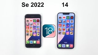 iOS 18  iPhone 14 vs iPhone SE 2022 Speed Test [upl. by Eiltan]