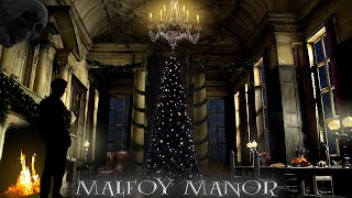 CHRISTMAS AT MALFOY MANOR 🐍 💀🎄 Harry Potter⚡️Inspired Ambience Relaxing piano musicCrackling Fire [upl. by Winnick101]