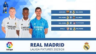 Real Madrid laliga fixtures 20232024  La Liga 2023 schedule [upl. by Karlie]