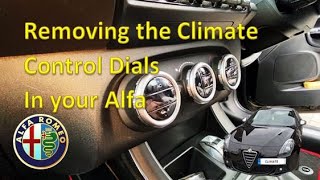 Alfa Romeo Giulietta Climate Control Dials How to Remove [upl. by Mairam]