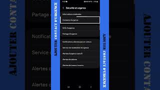 SAMSUNG  mettre à jour la liste de Contact dUrgence [upl. by Weig]