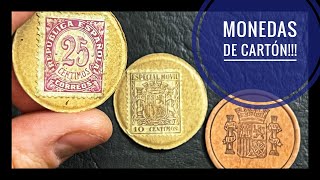 Sello Moneda de Cartón de Il República Guerra Civil Española [upl. by Ellevehc335]