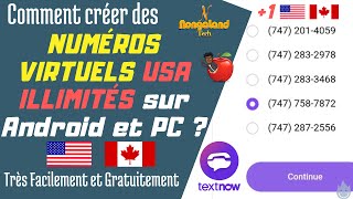 Comment créer des comptes TextNow illimités sur Android et PC  Numéros virtuels USA CANADA [upl. by Sunev]