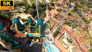 Shambhala POV 5K Back Row WORLD’S BEST HYPER COASTER PortAventura Spain [upl. by Ligetti]