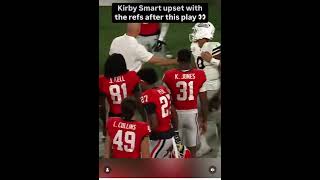 Kirby Smart shoves Mississippi State player 😳😳 ncaafootball georgiabulldogs mississippi [upl. by Golub]