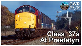 Trains in the 1990s Class 37s at Prestatyn  HD Remaster [upl. by Cadmarr]