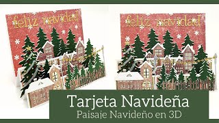 TARJETA NAVIDEÑA CON PAISAJE EN 3D  TUTORIAL  LLUNA NOVA SCRAP [upl. by Leonardo]