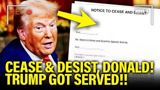 Trump SERVED with CEASE AND DESIST he didn’t SEE COMING [upl. by Jodie844]