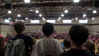 Whitehouse Junior High Schools Pink Out Pep Rally [upl. by Nwahsad632]