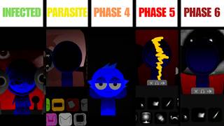 Infected VS Parasite 2 VS Phase 4 VS Phase 5 VS Phase 6 in Incredibox Sprunki Part 2 [upl. by Cirtap]