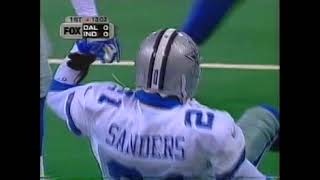 Deion Sanders stopped by Punter  1999  Cowboys VS Colts [upl. by Hagood800]