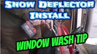 Snow deflector Install on Western Plow  window wash tips [upl. by Phillip]