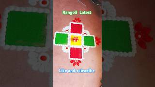 Rangoli Designs  Diwali Rangoli  simple rangoli Easy Rangoli  shortsfeed shorts shortrangoli [upl. by Azelea]