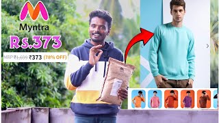 Best Sweatshirt Under Budget From Myntra  The Garage Co Sweatshirt Review In Telugu  Prasads Arts [upl. by Highams348]