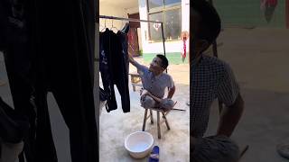 A poor man washes his clothesviralvideo youtubevideo youtubeshorts [upl. by Robins99]