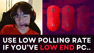 SEN TenZ Explains Why Low POLLING RATE Is BENEFICIAL For Your LOW END PC [upl. by Nawud799]