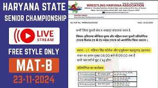 MATB LIVE Haryana State Senior Wrestling Championship 202425 Bahadurgarh  Live Wrestling Today [upl. by Meurer517]