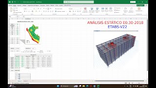 Análisis estático E0302018  Etabs V22 [upl. by Ennairej]