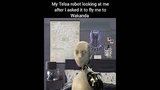 Tesla robot meme tesla teslarobot robot wakandaforever memes meme teslameme marvel optimus [upl. by Moses20]