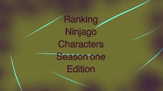 Ranking Ninjago season 1 characters ninjago ninjagodragonsrising [upl. by Leelahk]