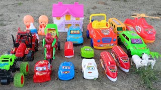 toys collection gadi wala cartoon खिलौने वाला आया ruhul toys car school bus tractor jcb balwant [upl. by Sellihca]