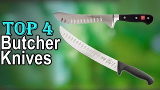 ✅Top 4 Best Butcher Knives of 2023  Best Butcher Knives of 2023 [upl. by Yllut]