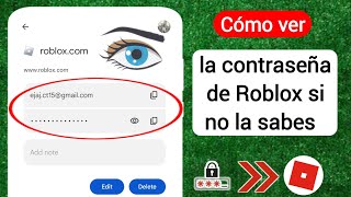 Cómo ver su contraseña en Roblox 2024  Cómo saber la contraseña de Roblox [upl. by Burrows]