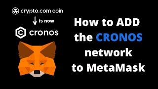 How to quickly add the Cronos Cryptocom Network to your MetaMask Wallet Needed for CroNodes [upl. by Pfeffer]