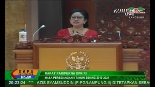 Puan Maharani Sampaikan Pidato Pertamanya Sebagai Ketua DPR [upl. by Regnij]