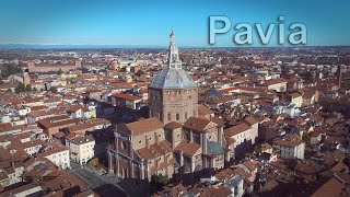 Pavia Italy  Drone 4k Duomo Ponte Coperto Castello Visconteo Minerva [upl. by Lizzie540]