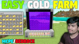 Easiest Gold Farm Minecraft 120  MCPE and Bedrock [upl. by Oriane880]