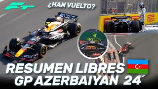 ¡¡CAOS CHECO VUELA en ACCIDENTE de COLAPINTO y LECLERC – RESUMEN LIBRES GP de AZERBAIYAN F1 2024 [upl. by Kabab]