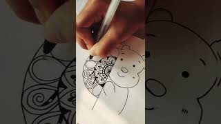 Cute Cartoon Mandala Art  Art and Craft Magic [upl. by Walliw]