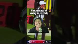 Patrick Mahomes WASNT asking the ref for help 🙄 [upl. by Ellenhoj553]