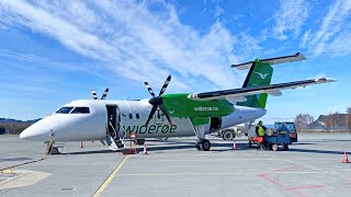 TRIP REPORT  Widerøe Dash 8Q200  OSLTRD  WF74 [upl. by Nogem624]