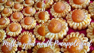 Meltinyour mouth Pineapple Tart  The Best Pineapple Tart Recipe Ever 凤梨酥 ，过年一定要吃上一颗黄梨饼，才会年头旺旺到年尾。 [upl. by Darrej]