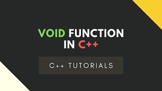 C Tutorials Void Function [upl. by Ashby719]