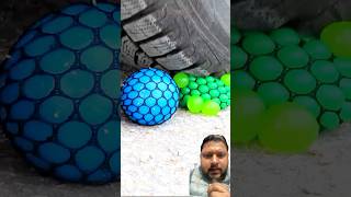 Crushing of jelly and soft things by car tyre satisfying shorts crunchy softball [upl. by Bilski90]