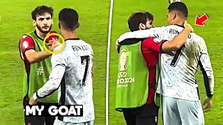 Cristiano Ronaldo meet Khvicha Kvaratskhelia at fulltime against Georgia 😍❤️ [upl. by Aimal]