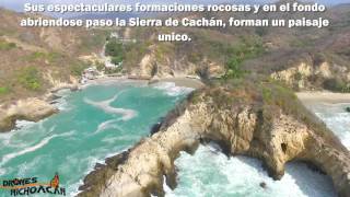 Playa Pichilinguillo Aquila Michoacán desde Drone  DJI  Phantom  Beach [upl. by Olaznog]