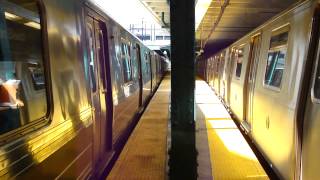 BMT Brighton Line R68A B Train amp R160B Alstom Q Train at Newkirk Plaza [upl. by Conover]