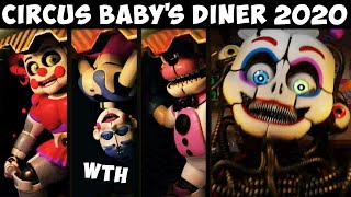 Circus Babys Diner  All Jumpscares  Extras  Ending Cutscenes 2020 Version [upl. by Wasserman]