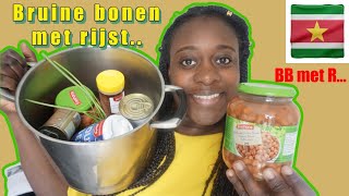 Hoe maak je Surinaamse Bruine bonensoep I How to Rice and beans recipe [upl. by Rehsa98]