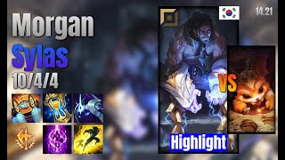 Morgan Top Sylas vs Gnar lol KR solo rank Highlight 1421 [upl. by Kalvin]