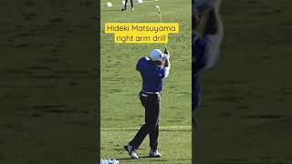 Hideki Matsuyama right arm drill is a must hidekimatsuyama golf golfjapan [upl. by Hannahs]