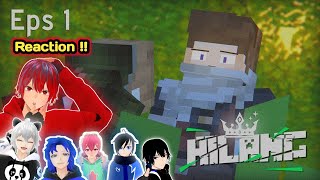 REACTION TO HILANG  Animasi Minecraft Series  Eps 1  NightD Mefelz Nevin Pak Presiden [upl. by Haimirej775]