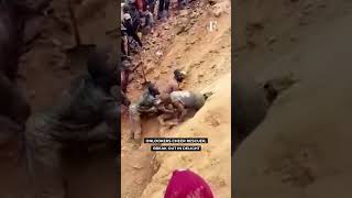 Watch Miners in Congo Make Dramatic Escape From Collapsed Gold Mine [upl. by Jump]